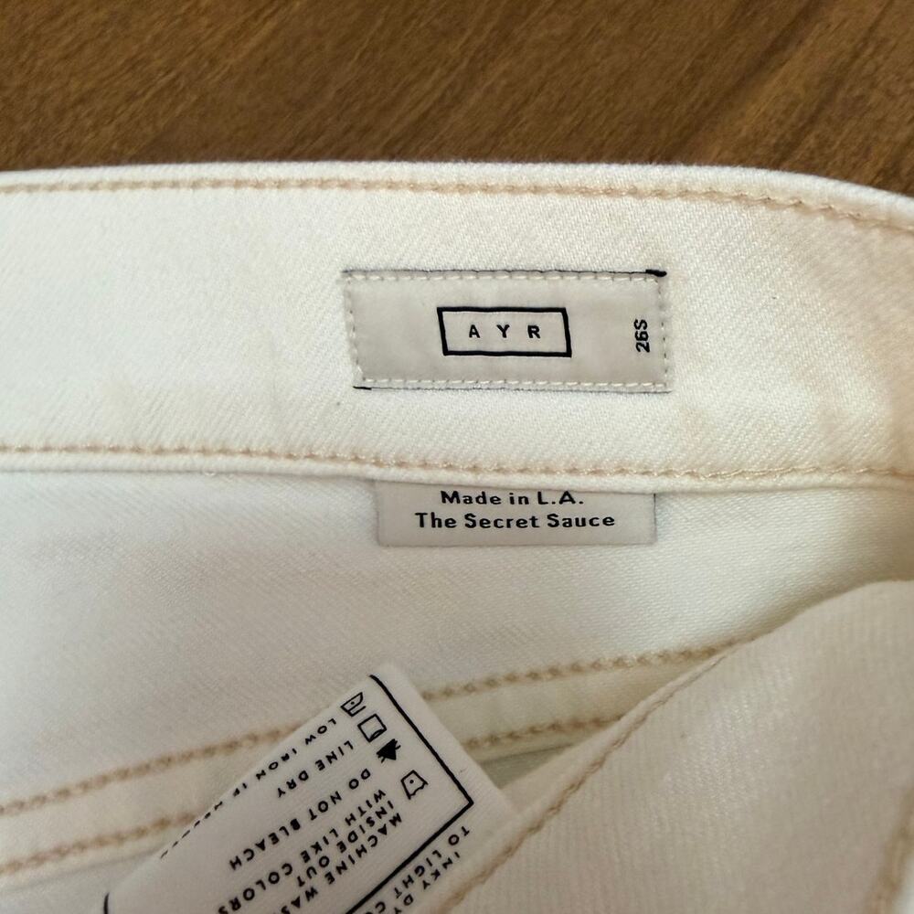 AYR The Secret Sauce White Straight Leg Jeans Size 26 Short - Picture 8 of 8